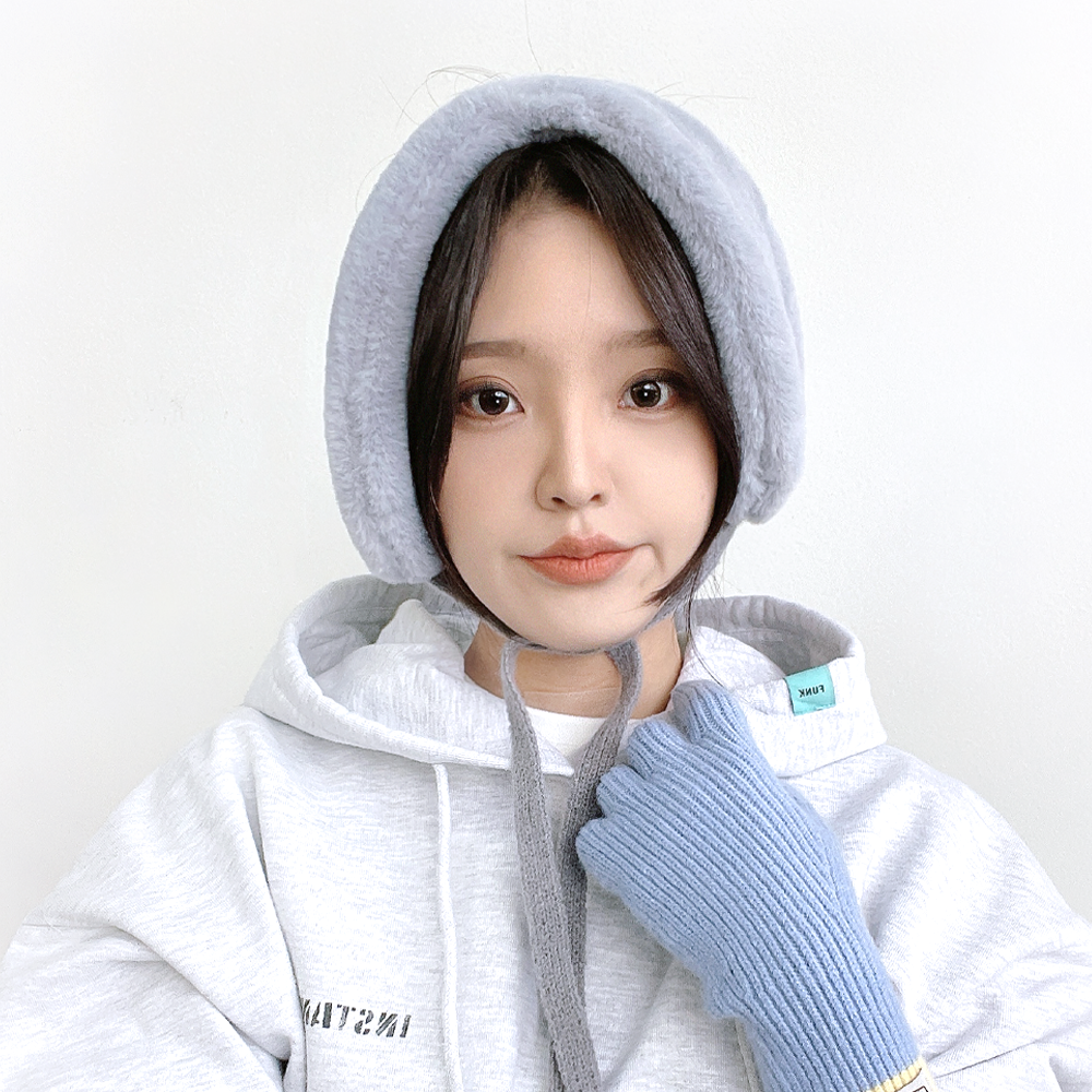 핑퐁핑퐁 여성 겨울 밍크털 귀마개 귀도리 - 상세 이미지 2