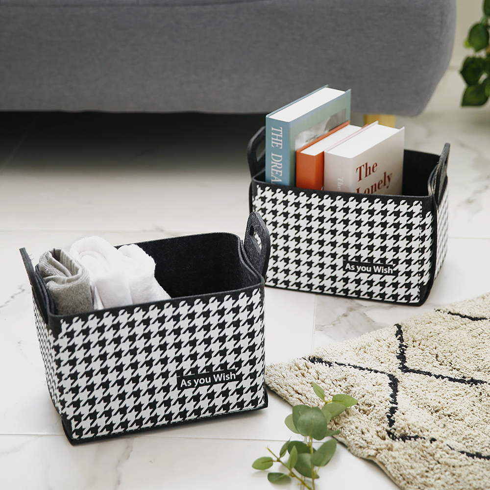 다용도 펠트 바구니 장난감 소품정리 접이식 펠트 수납 바구니 패브릭 정리함