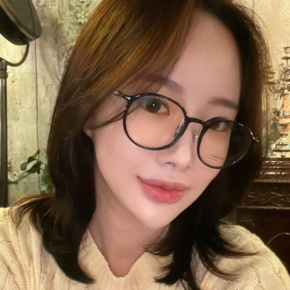 가벼운 티타늄안경테 여자 안경태 검정 투명 뿔테 블루라이트차단 안경 GL09 - 상세 이미지 2