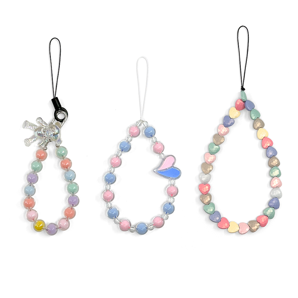 힐링쉴드 핸드폰 스트랩 비즈 줄 고리 솜사탕 시리즈 IL21