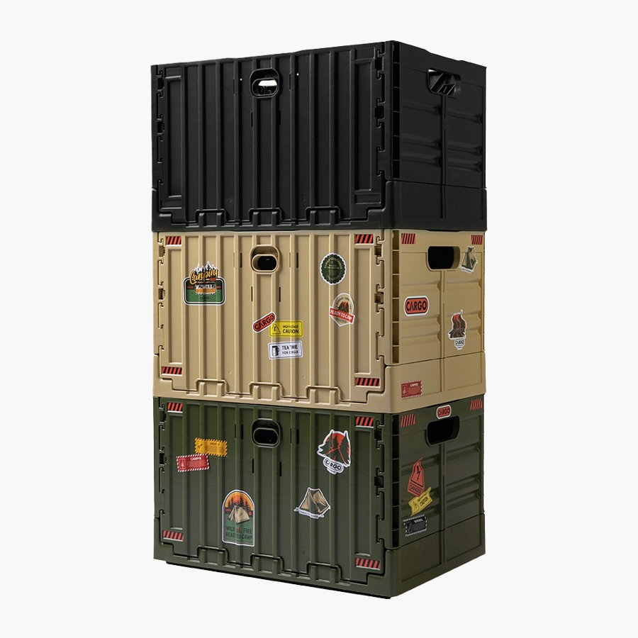 카고컨테이너 폴딩 박스 오픈형 캠핑 접이식 수납 정리함