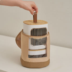 코드26 온풍기 팬히터 미니멀 PTC 전기 절약 우드화이트 PTCF100... 개봉기 | 실사용 후기 - 상품 이미지 2