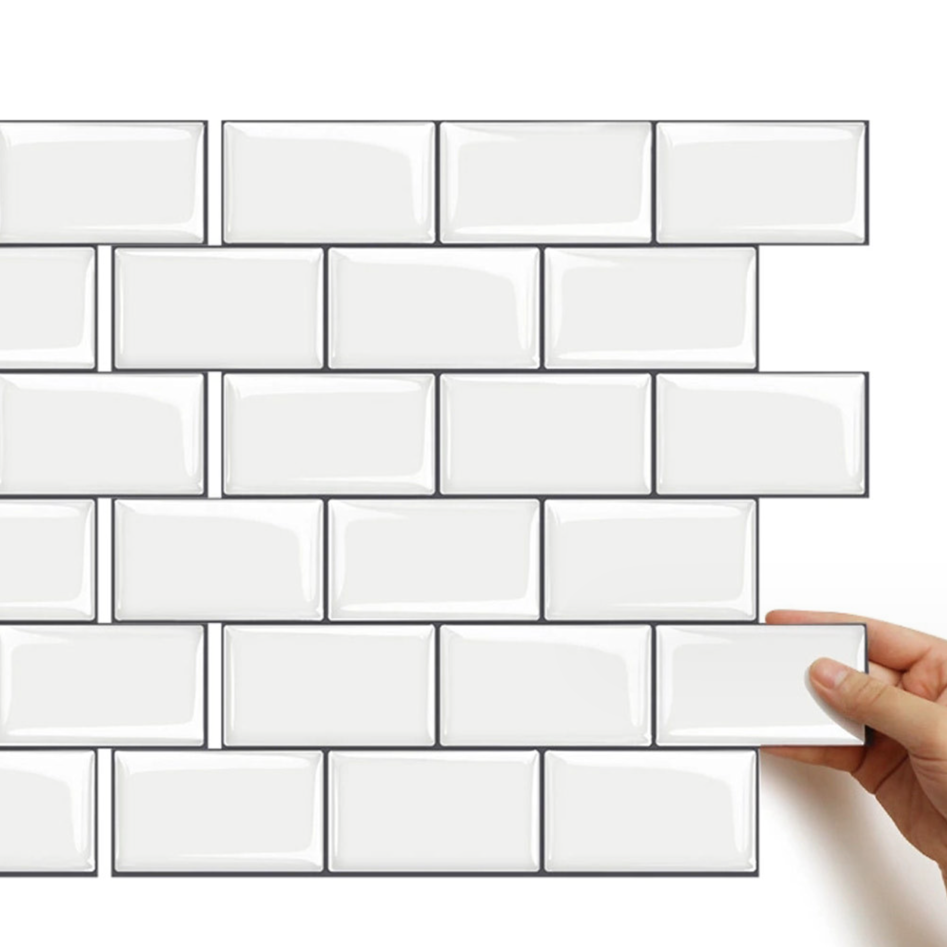리브릭 타일 스티커 붙이는 주방 벽 타일 시트지 욕실 접착식 셀프 데코 타일