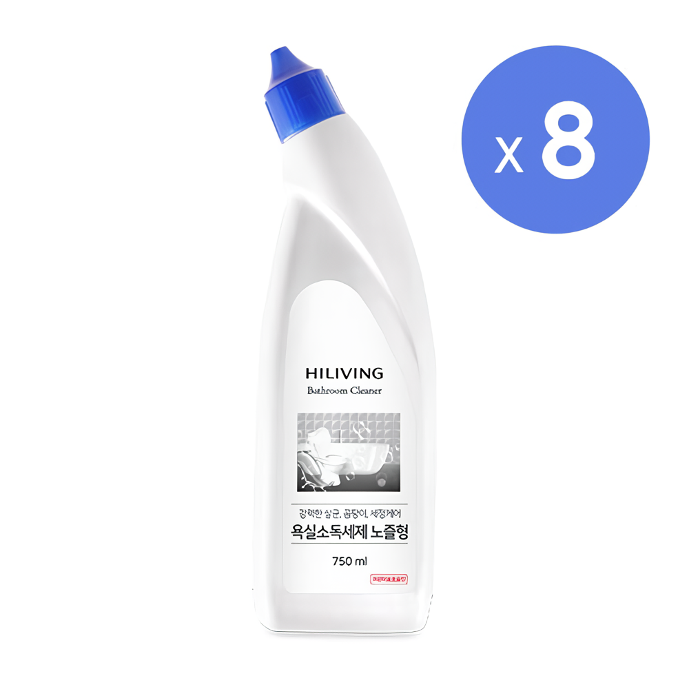 욕실소독세제 노즐형 750ml x 8개 화장실 강력한 곰팡이제거 - 상품 이미지