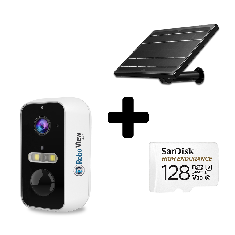 글로벌아이넷 로보뷰S5+8W 태양광 무선 배터리 홈 CCTV IP 카메라 128GB - 메인 이미지
