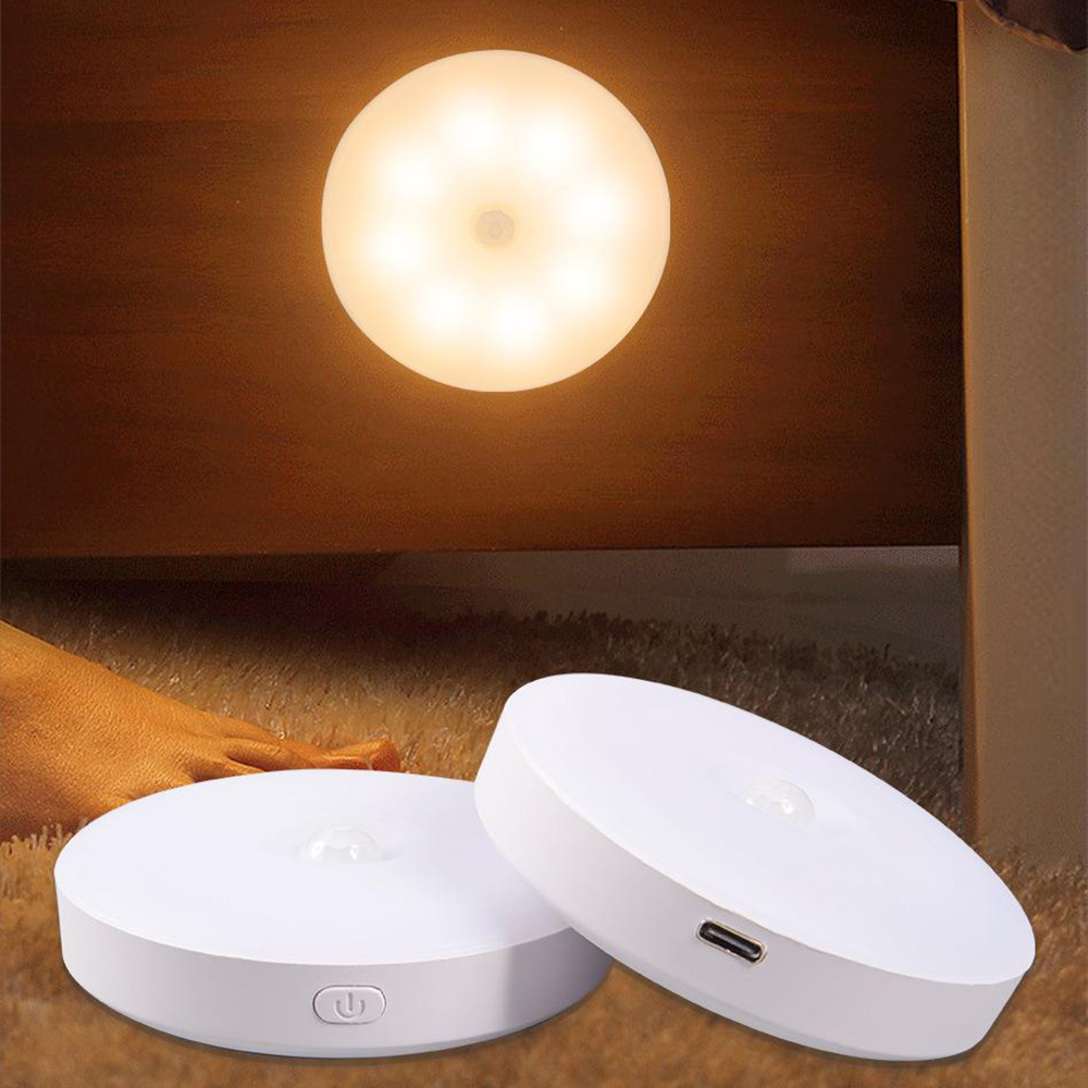 1+1 무타공 루밍 무선 LED 센서등 쿨화이트 화장실 신발장 현관문 충전식