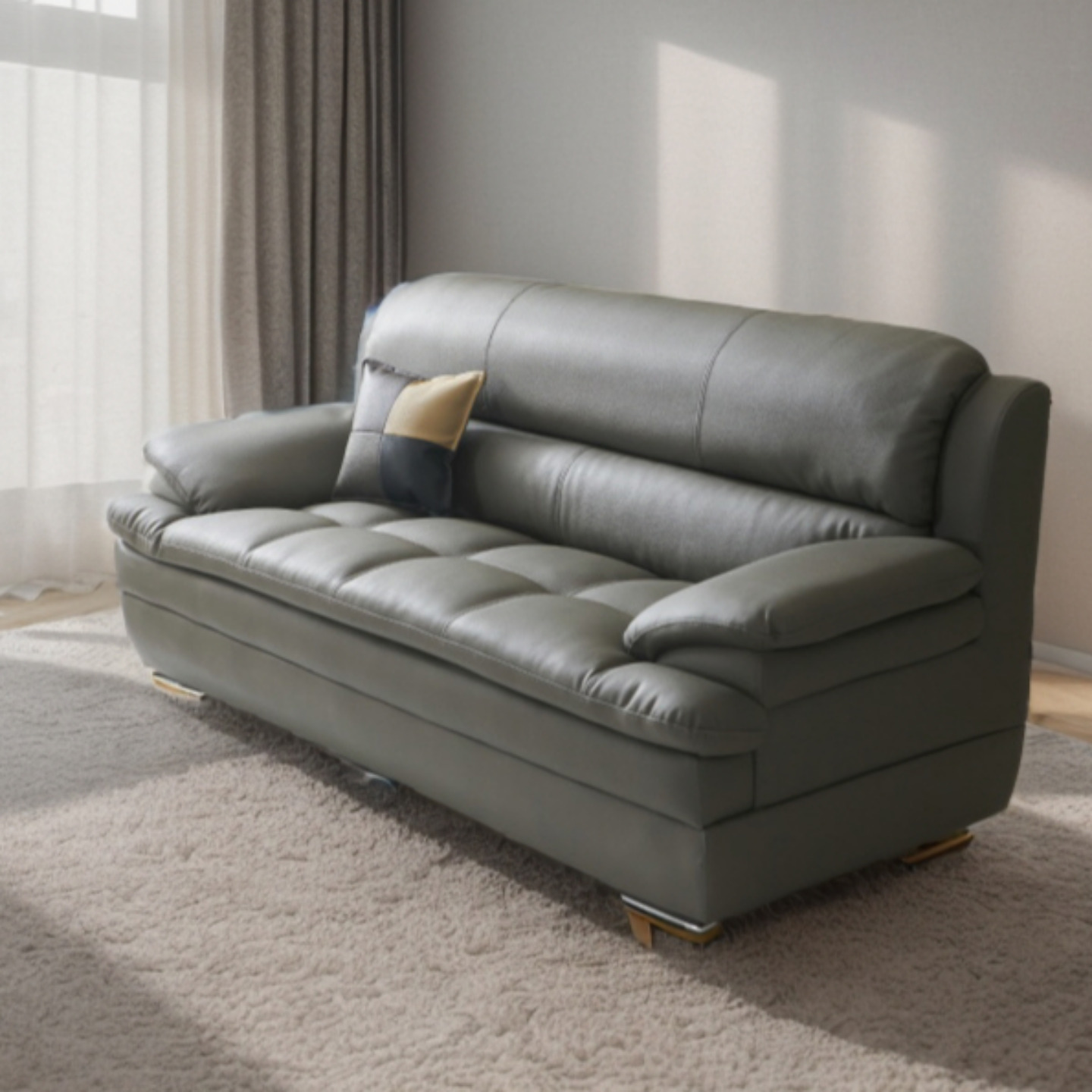 가구본 다프네 넓은쇼파 3인가죽소파