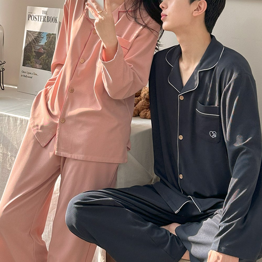 [A.made] 솔트와플 커플파자마 가을잠옷세트 2color 이미지