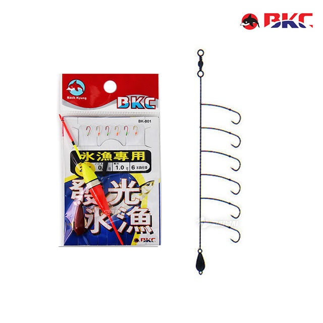 BKC 빙어채비 6단 빙어 얼음 낚시 바늘 BK-801 - 메인 이미지