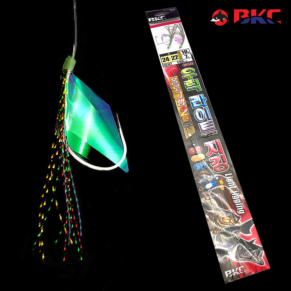 백경 선상 우럭채비 라이트지깅 홀로그램 2단 BK-523 제품 이미지