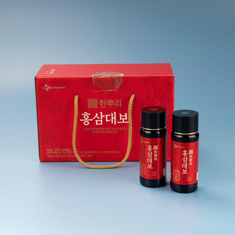 CJ한뿌리 홍삼대보 100mlx10병 - 메인 이미지