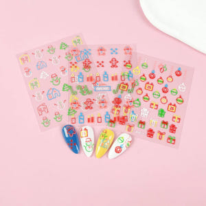 크리스마스 네일 스티커 5종 (선택) 솔직 후기 | 피부 타입별 분석 - 상품 이미지 1
