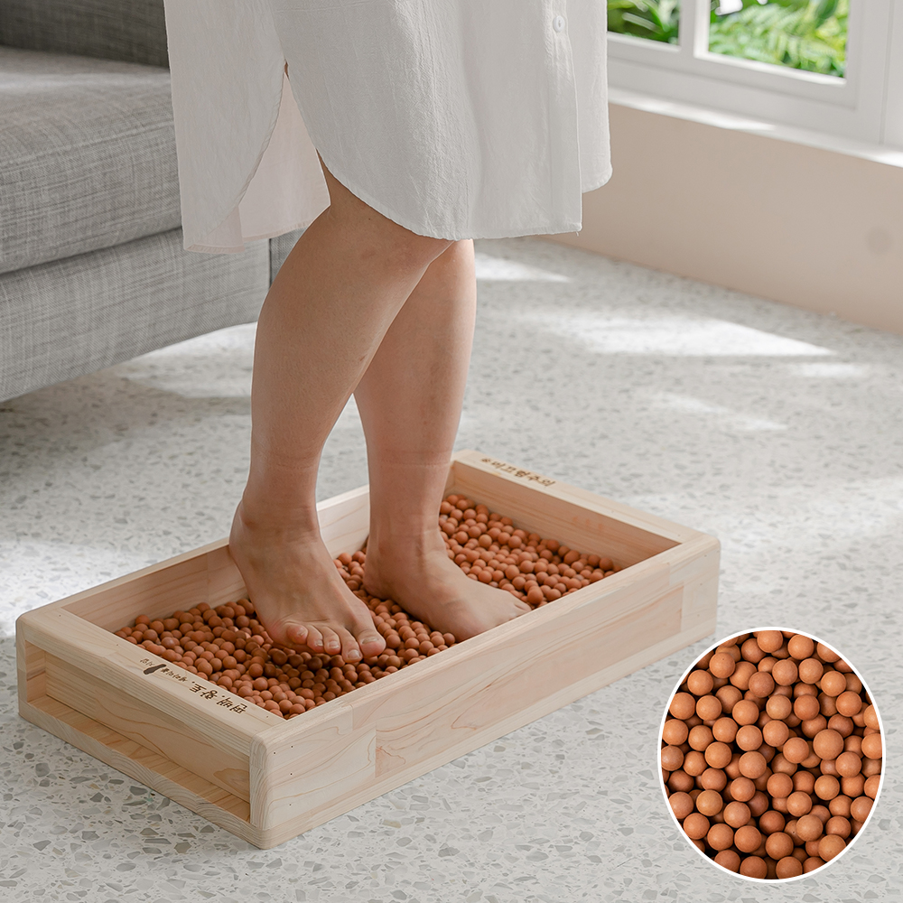 왓스업 PM12 편백나무 황토볼 발 마사지 맨발걷기 중사이즈 황토볼 3Kg