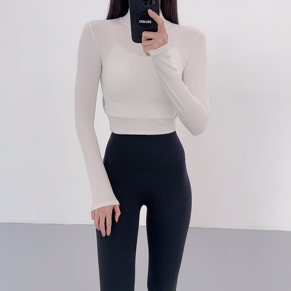 로라벨 디어롱 필라테스복 여성 요가복 필라테스 요가 상의 티셔츠 커버업 운동복 긴팔 복장 - 상세 이미지 4