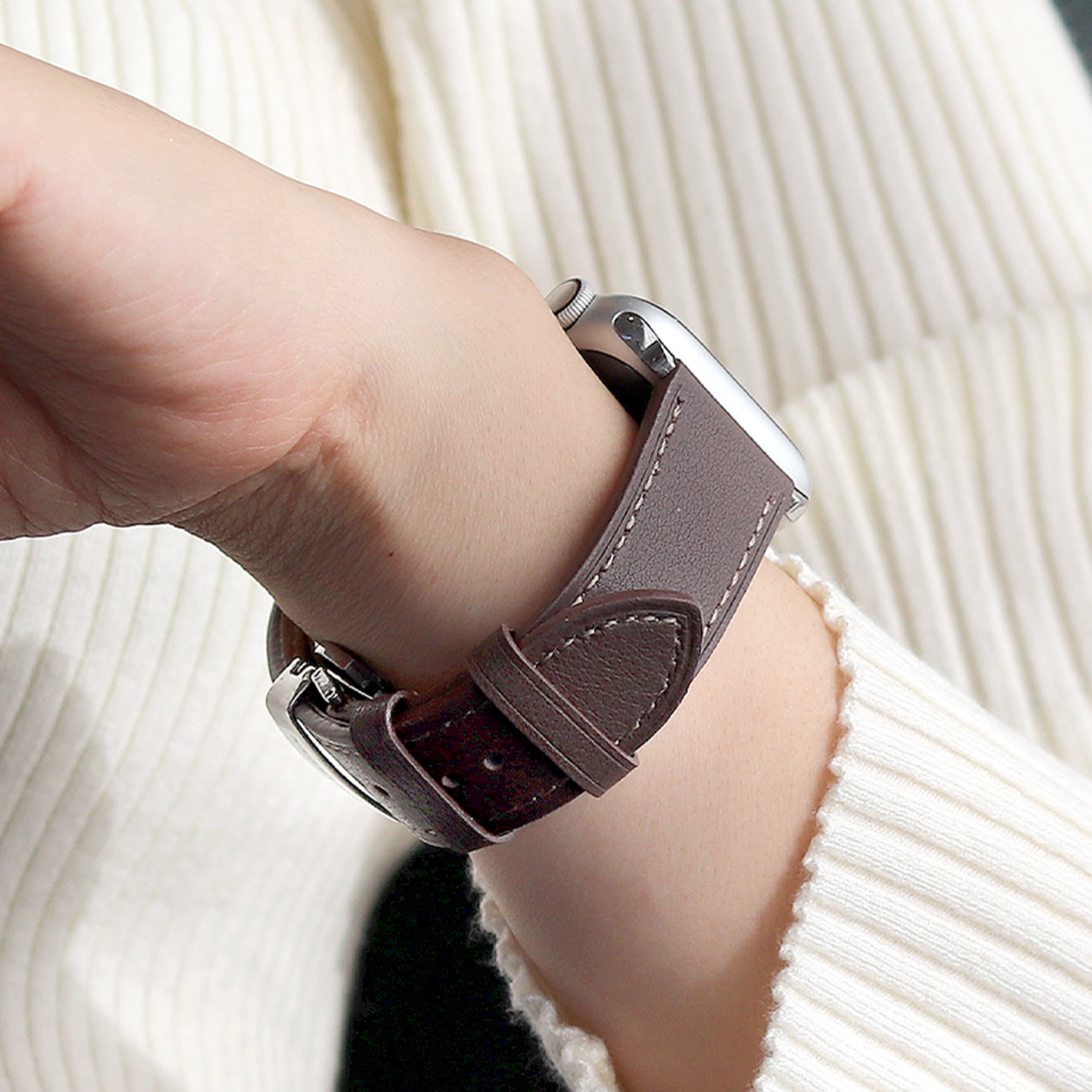 에가든 애플워치 D버클 클래식 가죽스트랩 울트라 10 9 8 7 SE 2 호환