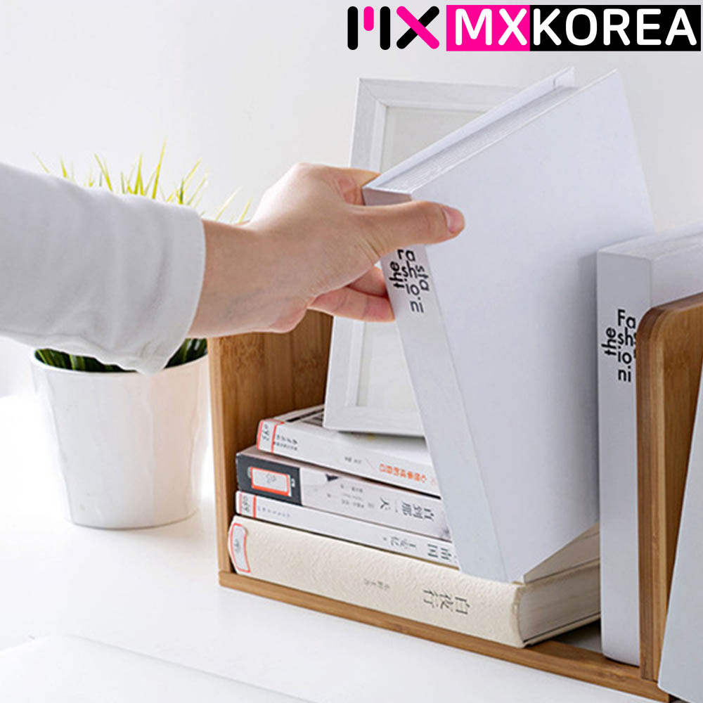 대나무 원목 책꽂이 책상 미니 정리함 북엔드