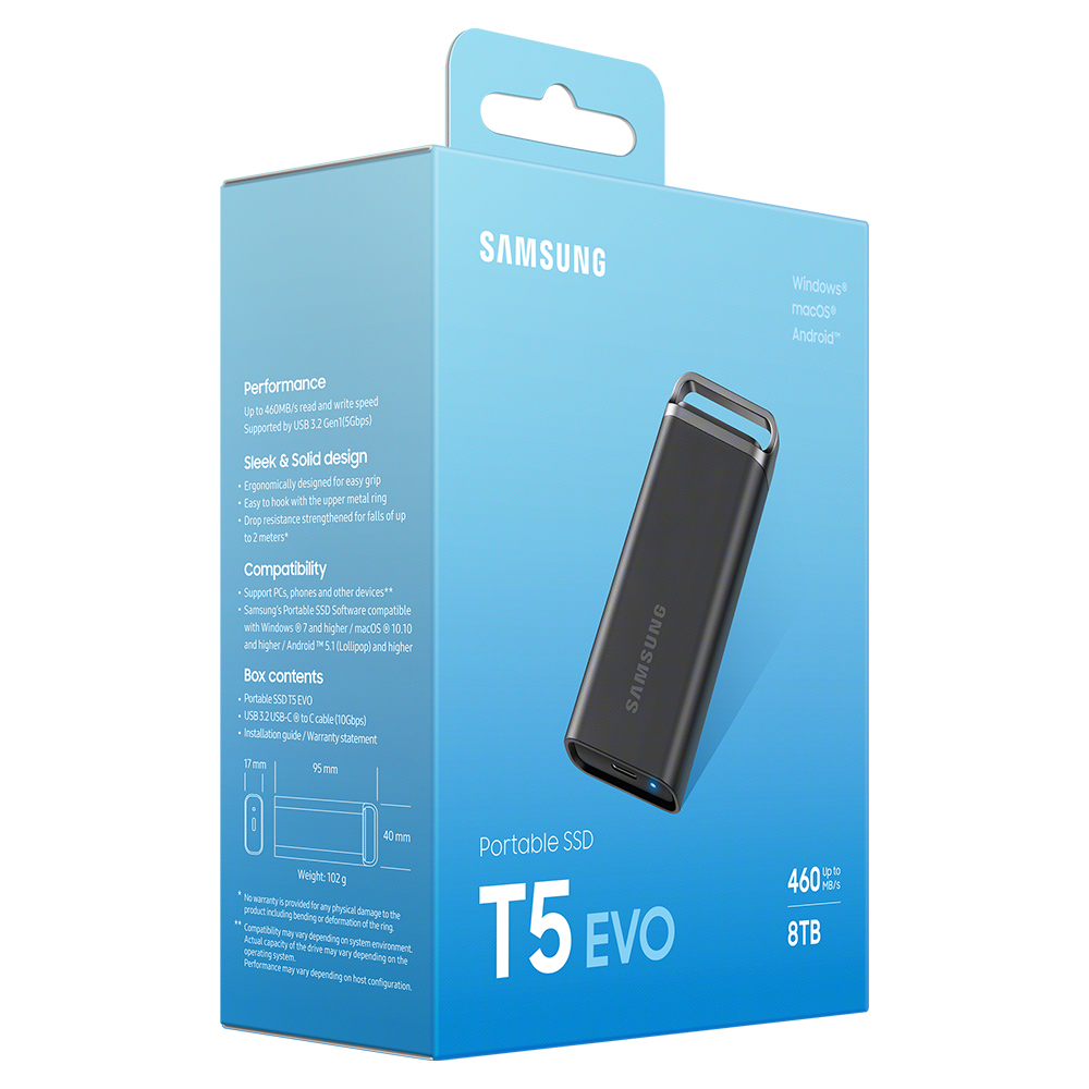 삼성전자 삼성 외장SSD T5 EVO 8TB, 블랙 이미지 8