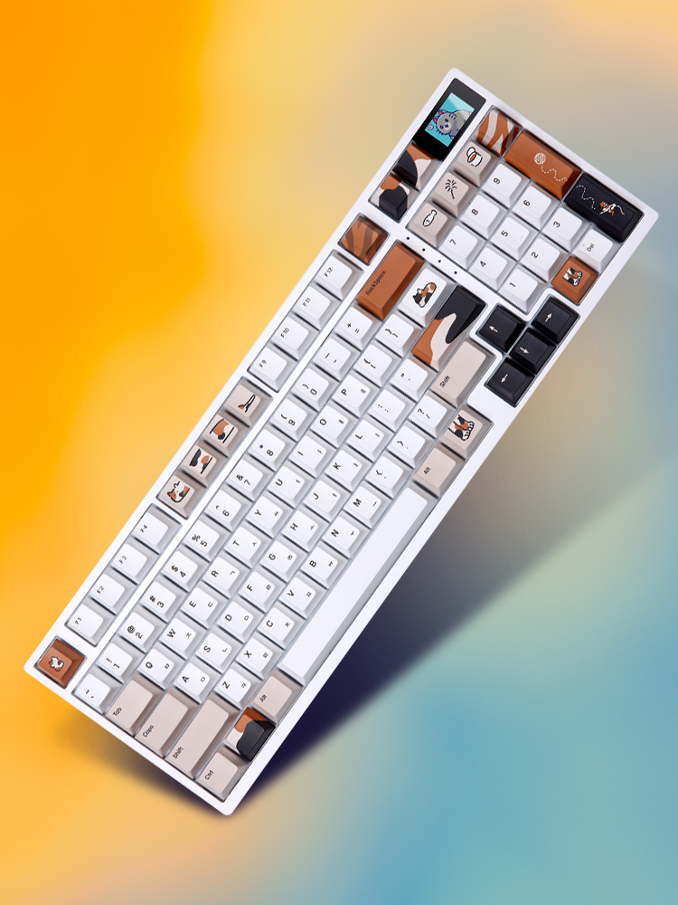 닌자96프로 화이트 아이 패드 폰 갤럭시 탭 유 무선 블루투스 폭스테일축 조약돌 윤활 키보드