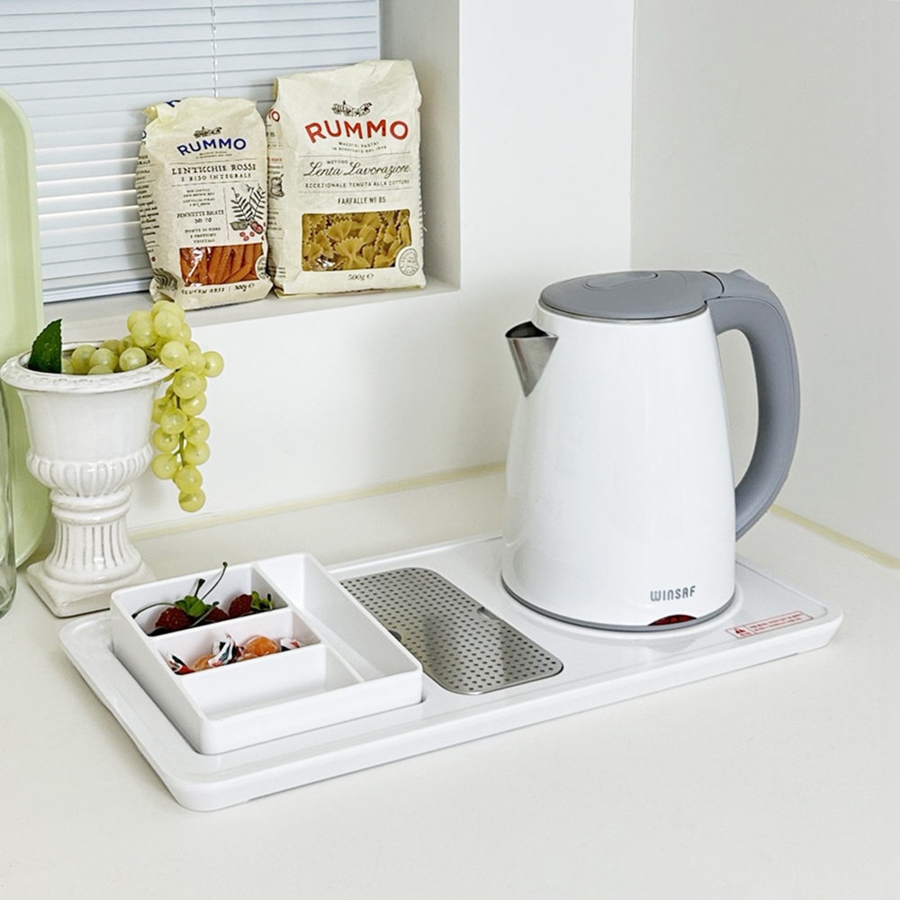 윈세프 커피포트 트레이세트 WTK-2212 사무실 전기주전자 호텔납품 홈카페