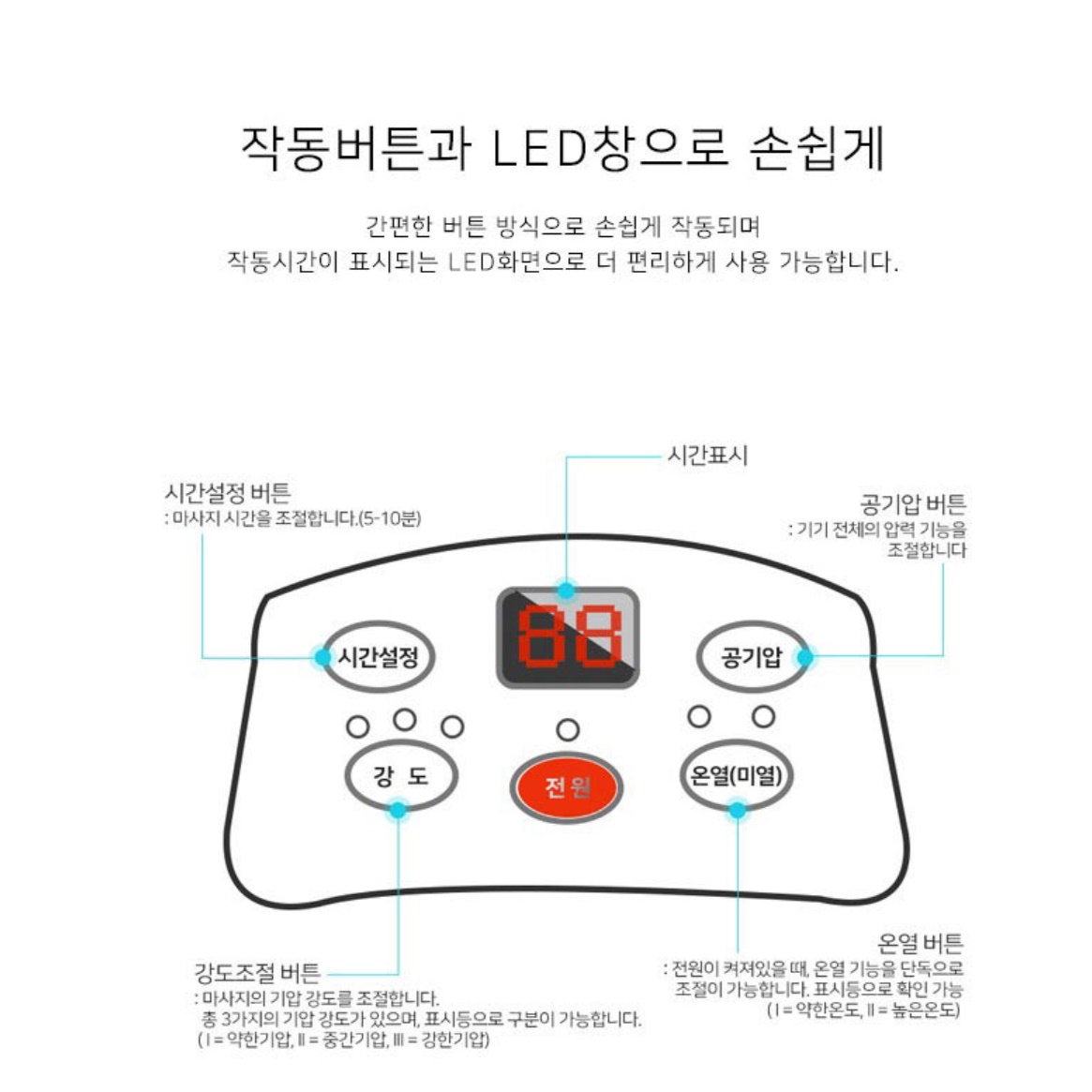 공기압 손 마사지기 손목 마사지 손바닥 지압 온열 손 안마기 이미지 6