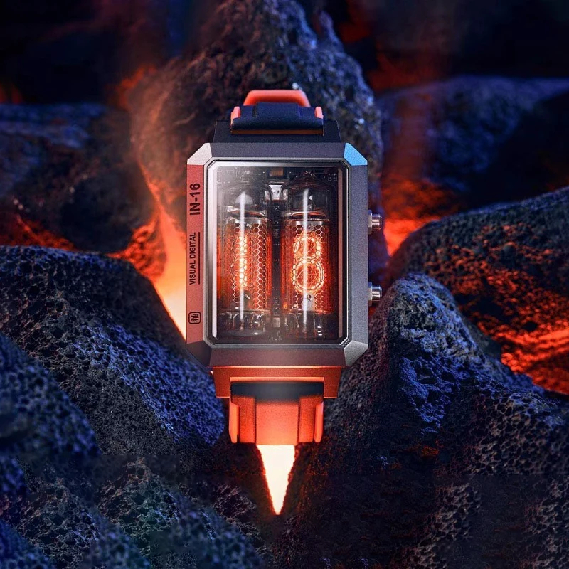 닉시관 램프 닉시튜브 손목 시계 사이버펑크 니키시 조명 진공관 시계 IN-16