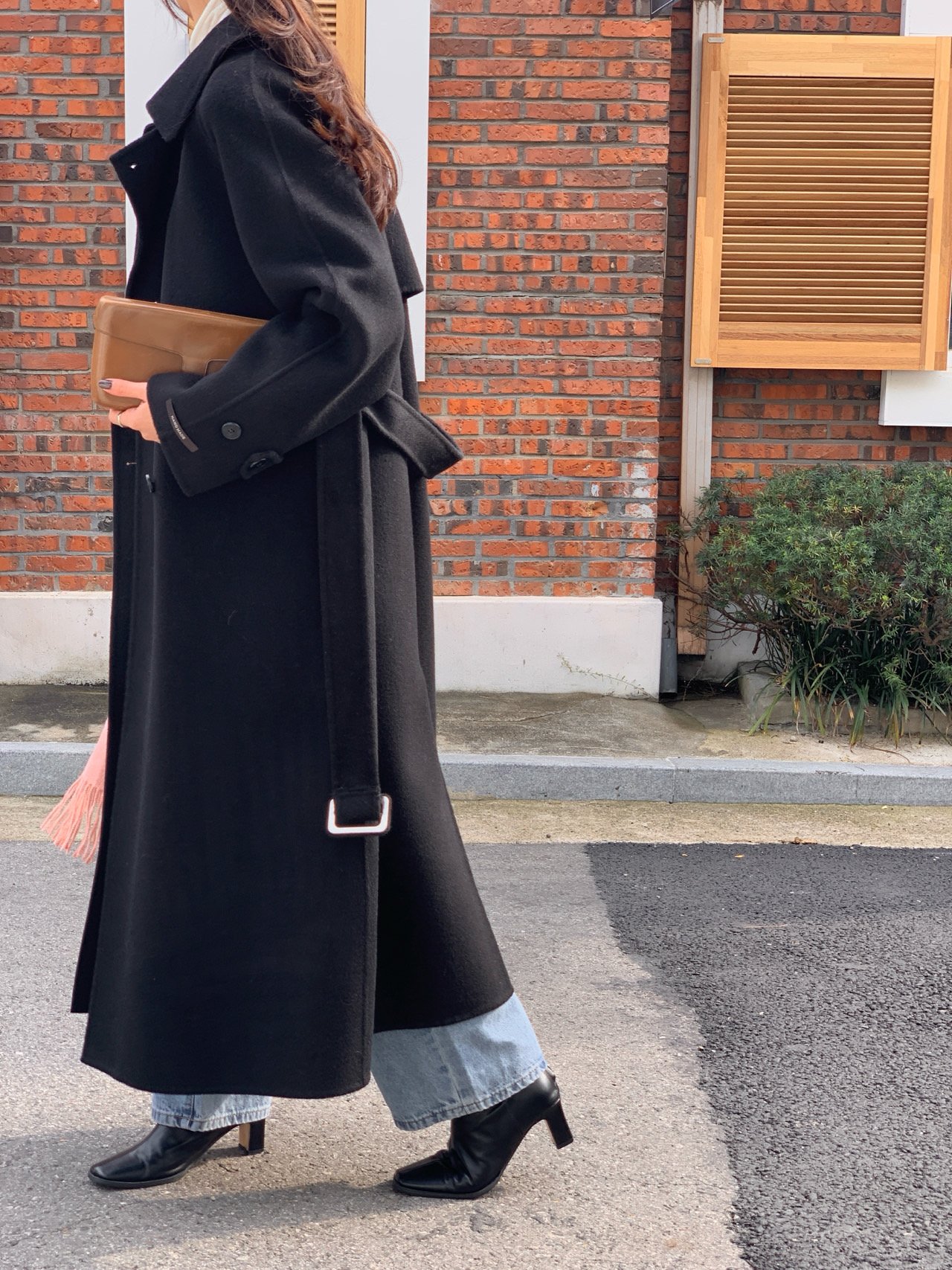헤르몬 더블트렌치 롱 핸드메이드코트 울100 벨트 여성코트 직장인 오피스룩 연말룩 상세 이미지 39