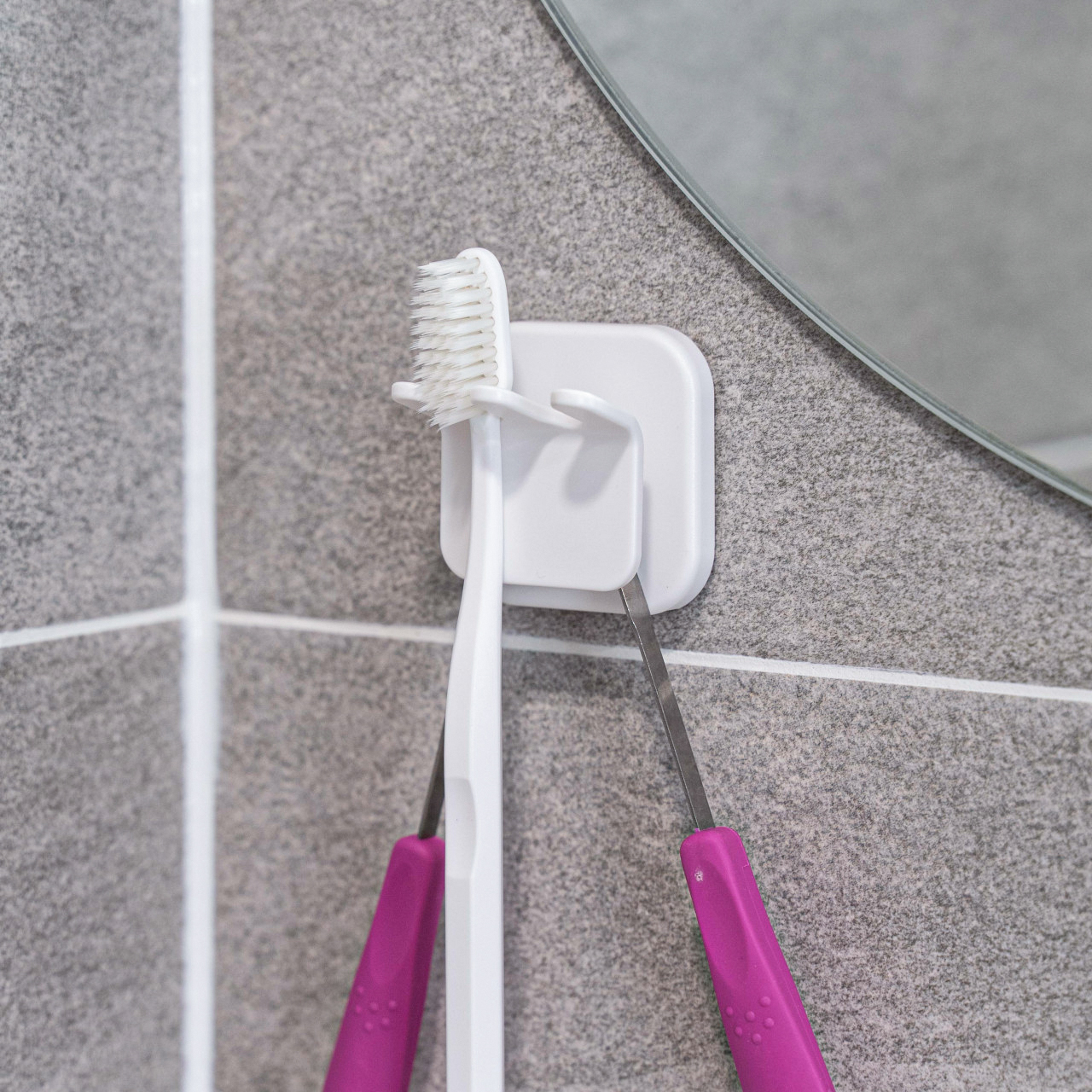 바이챈스 2구 칫솔꽂이 칫솔 거치대 양치컵 걸이 무타공