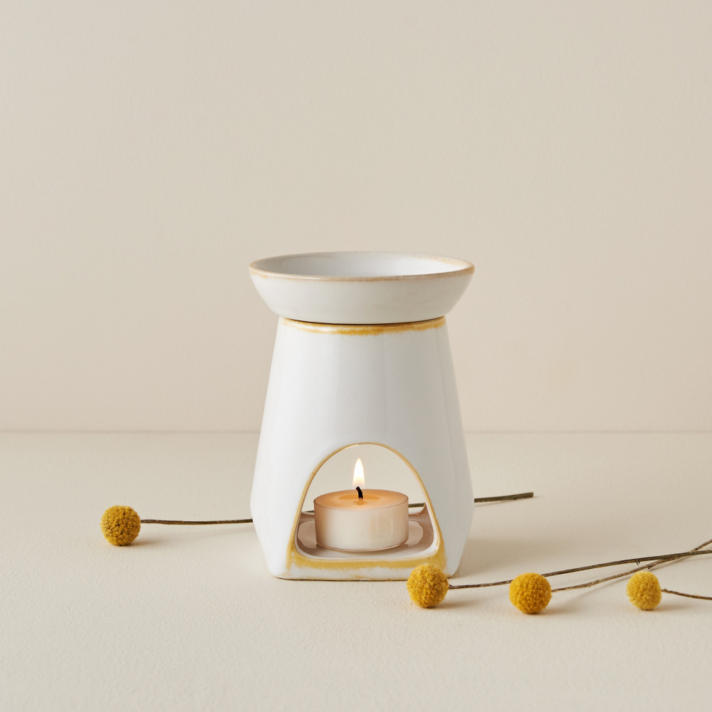 옐로우 아로마 오일 버너 램프 워머