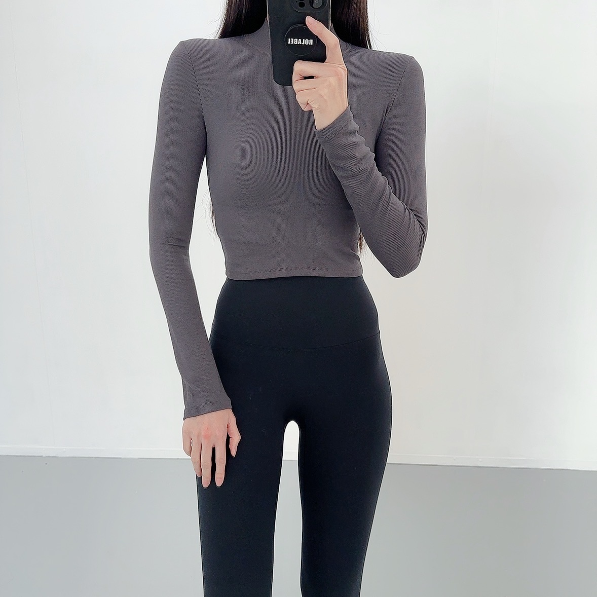 로라벨 디어롱 필라테스복 여성 요가복 필라테스 요가 상의 티셔츠 커버업 운동복 긴팔 복장 - 상세 이미지 3