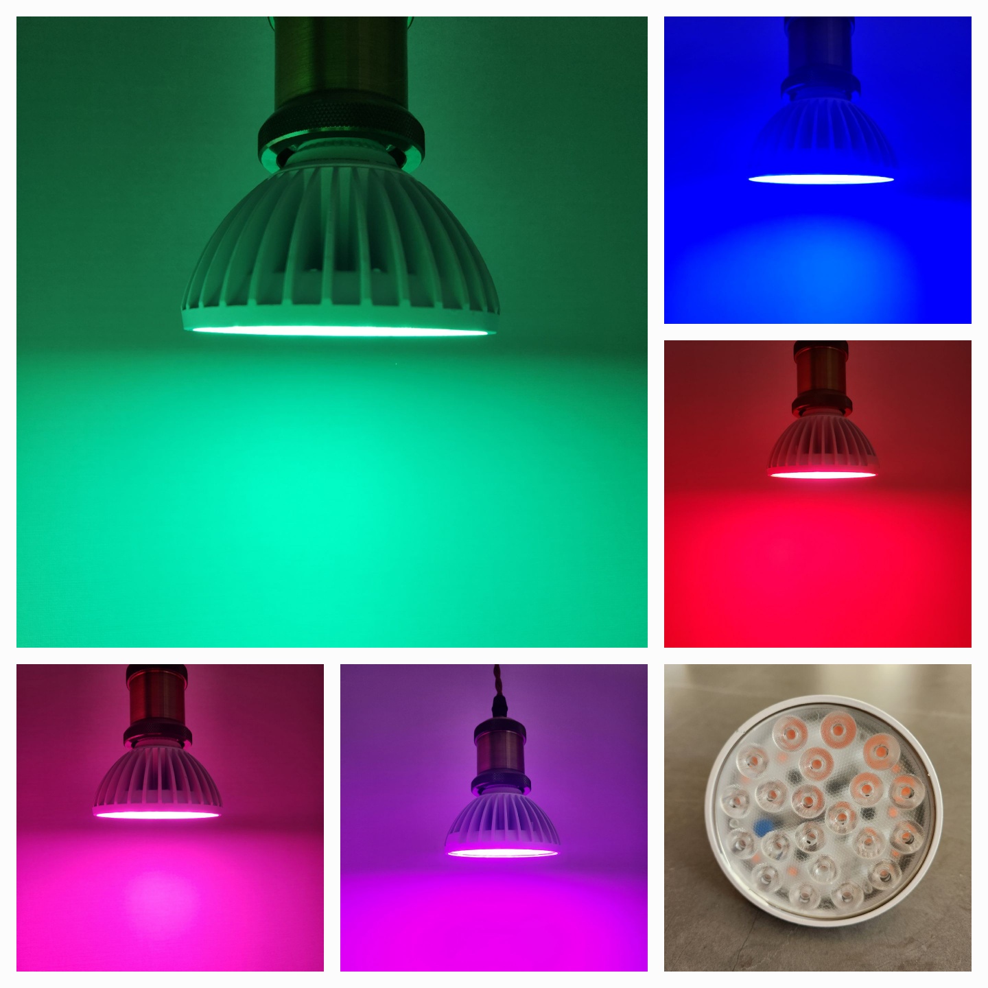 LED PAR30 파삼공15W 적색,청색,녹색,보라,핑크 집중형 라이브 카페 노래방 칼라