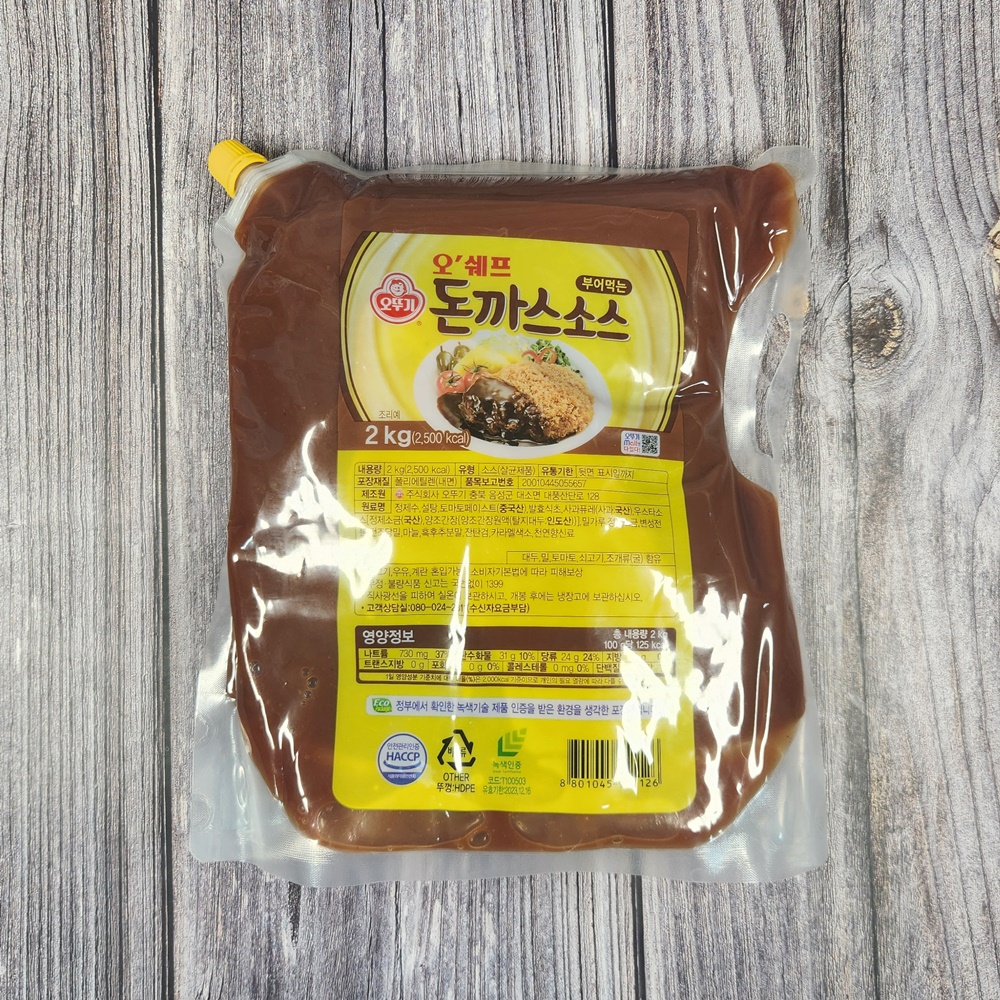 오뚜기 오쉐프 부어먹는 돈까스소스 업소용 스파우트팩 2kg, 1개 - 메인 이미지