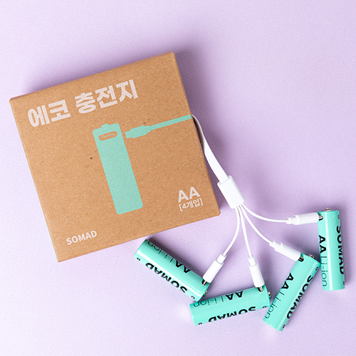 소매드 C타입 충전식 AA 배터리 리튬이온 18650 USB 충전 건전지 - 상세 이미지 5