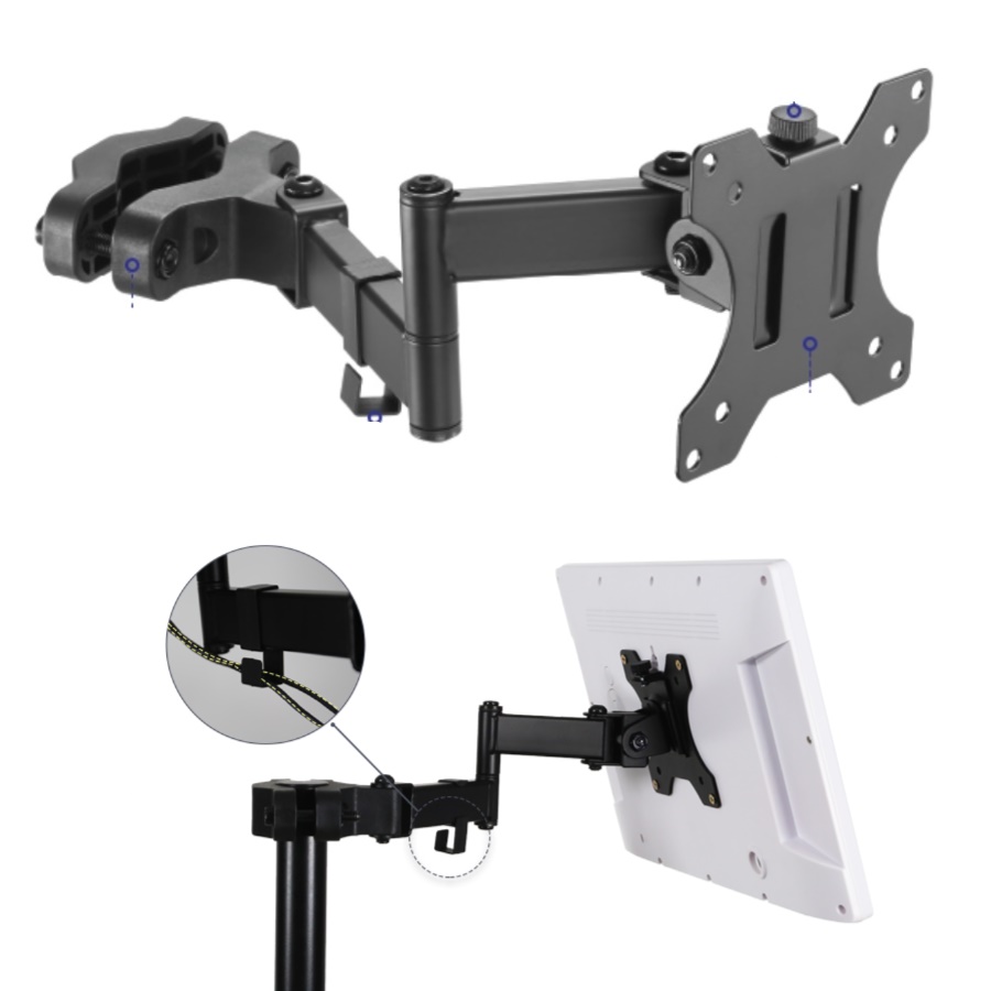 차량용모니터암 파이프용 폴형 기둥형 파이프 기둥 모니터 거치대