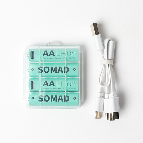 소매드 C타입 충전식 AA 배터리 리튬이온 18650 USB 충전 건전지 - 상세 이미지 2