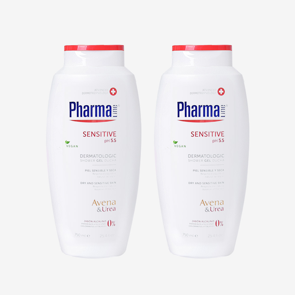 파마라인 우레아 등드름 모공각화증 대용량 임산부 천연 노네랄 바디워시 베이비파우더, 750g, 2개