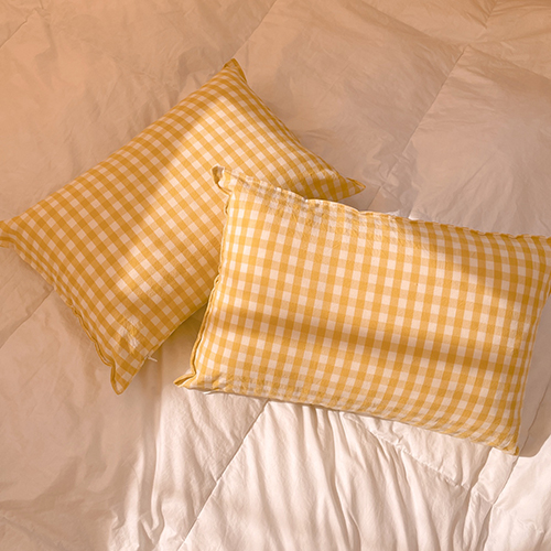 언니베개커버 메모리폼 캠핑베개 에버레스트 컬러 체크