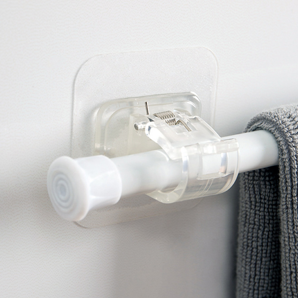 무타공 커튼클립 걸이 압축봉걸이 압축봉브라켓 2p