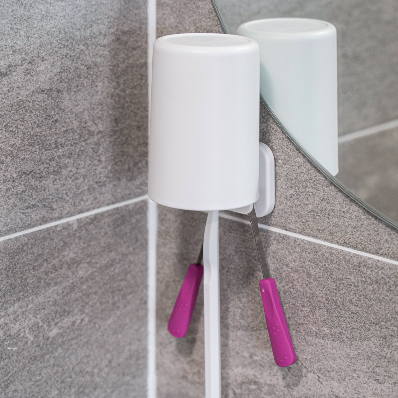 바이챈스 2구 칫솔꽂이 칫솔 거치대 양치컵 걸이 무타공