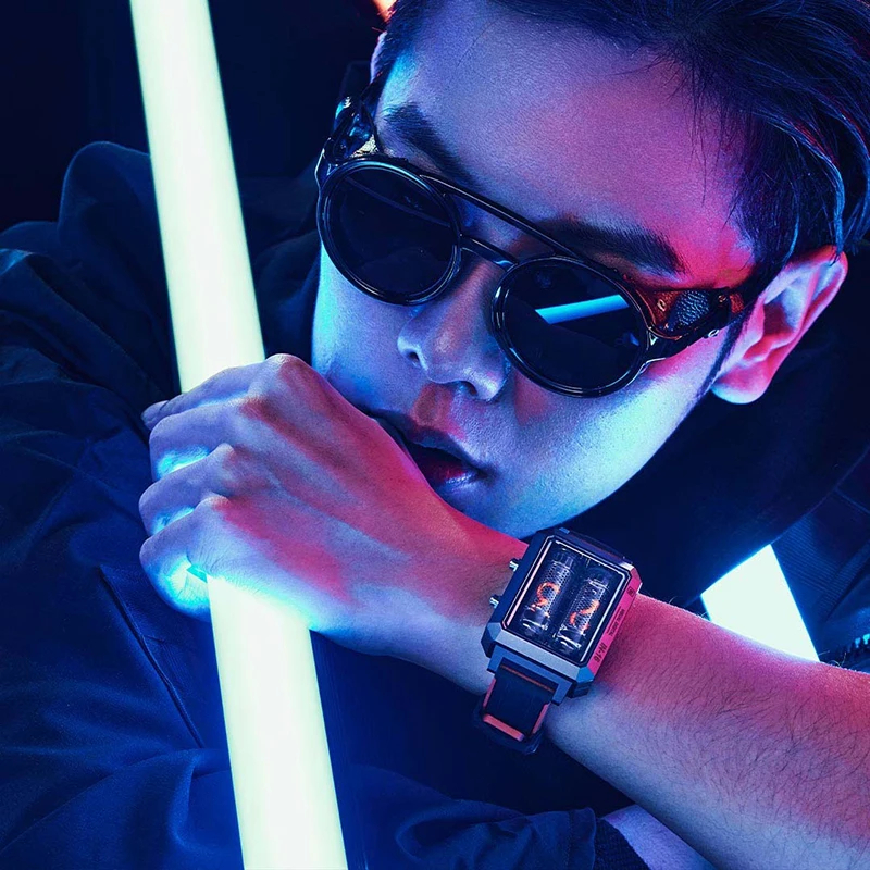 닉시관 램프 닉시튜브 손목 시계 사이버펑크 니키시 조명 진공관 시계 IN-16