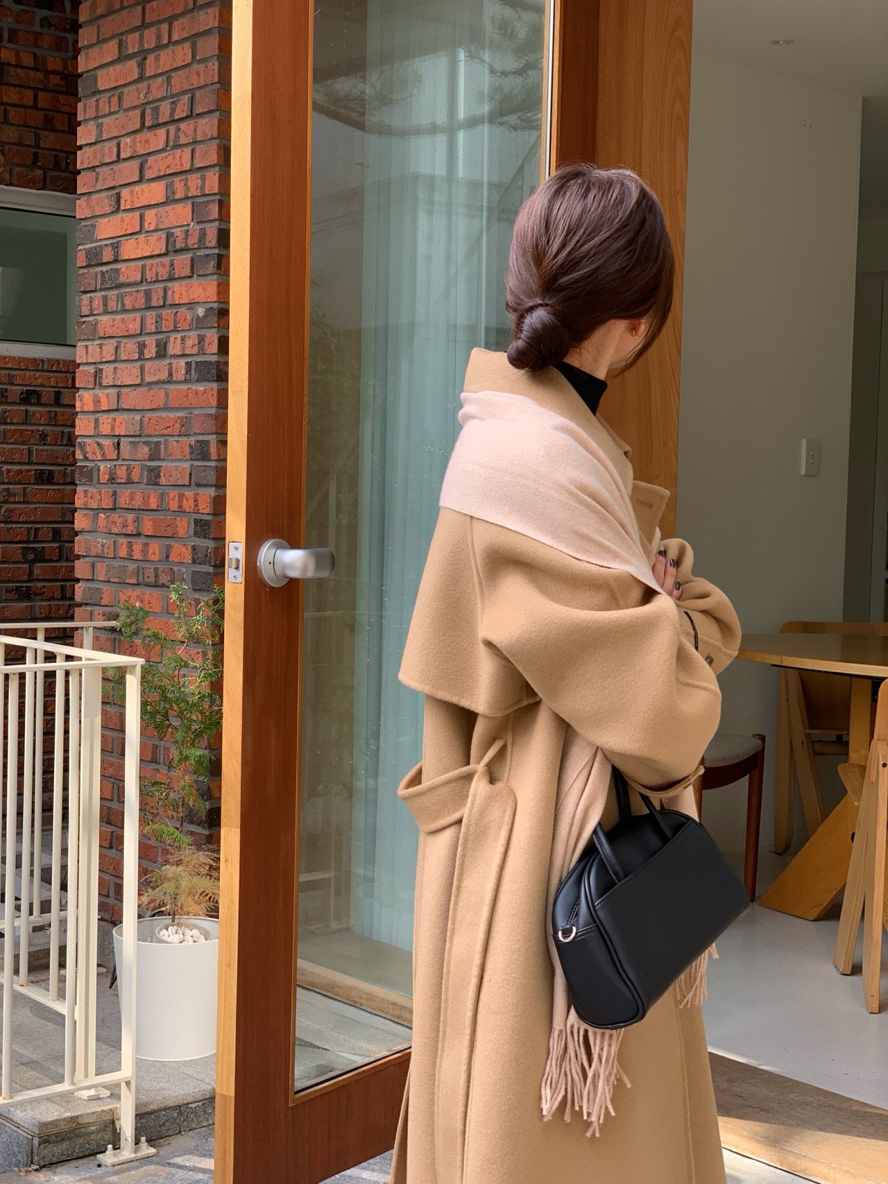 헤르몬 더블트렌치 롱 핸드메이드코트 울100 벨트 여성코트 직장인 오피스룩 연말룩 상세 이미지 51