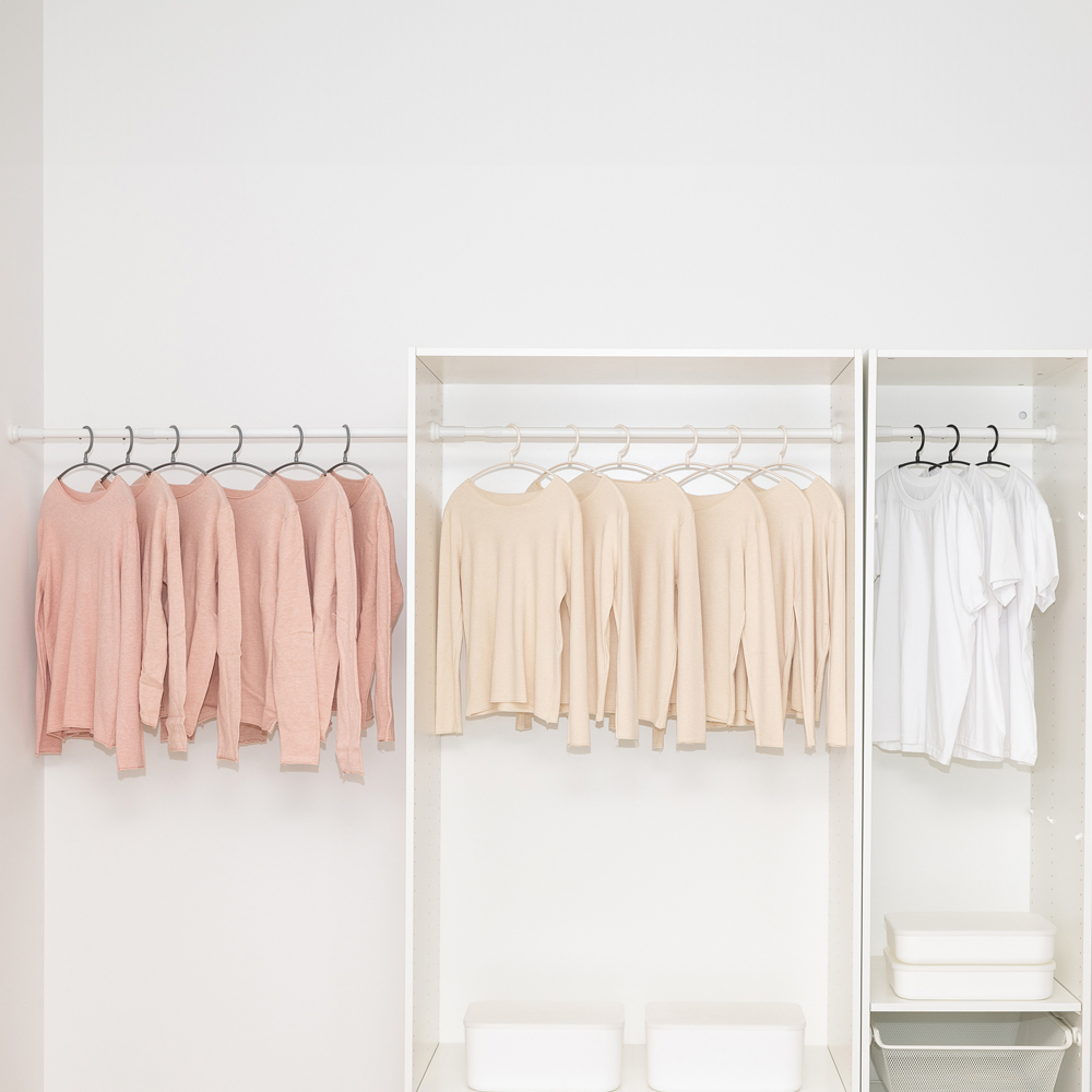 할메이드 못없이 커텐 커튼 압축봉 봉 길이 35~50cm