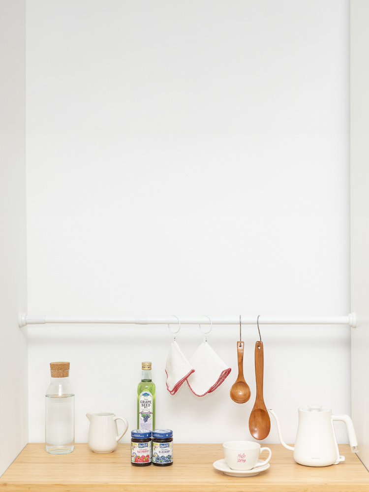 할메이드 못없이 커텐 커튼 압축봉 봉 길이 70cm