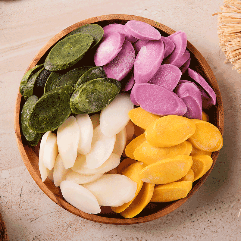 4색(쌀 쑥 자색고구마 호박) 떡국떡 1kg