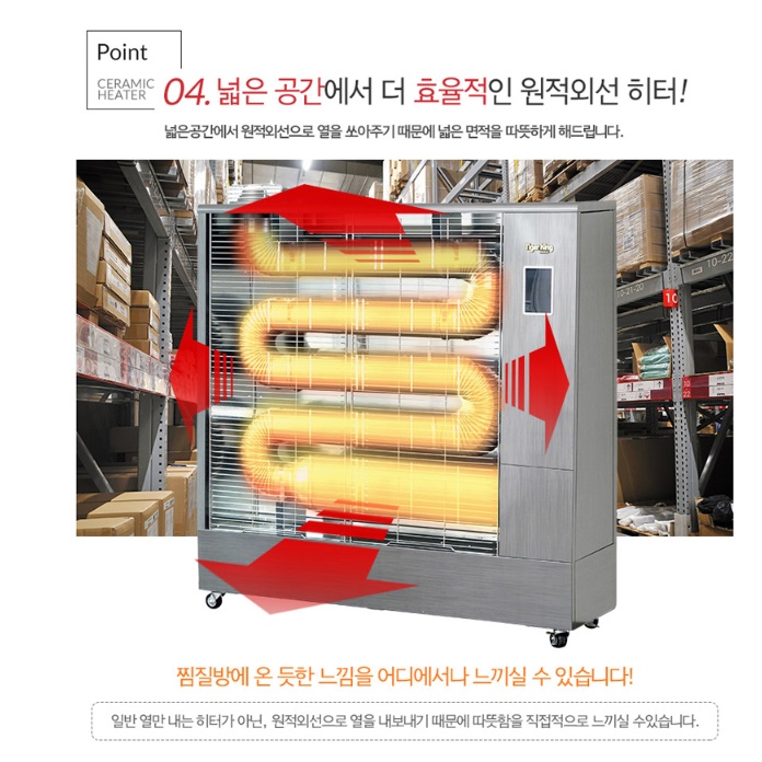 대형난방기 업소용난방기 휴게소열풍기 창고 사무실용 난방기 13평 이미지 2