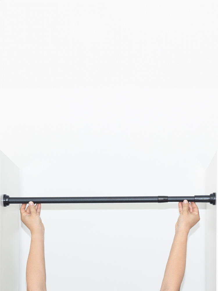 할메이드 못없이 커텐 커튼 압축봉 봉 길이 110cm