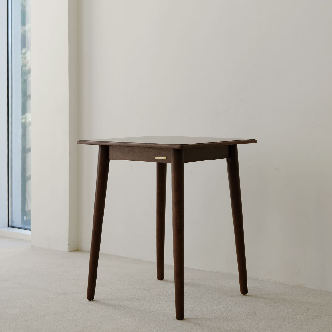 자야캠핑 포르보 월넛 원목 정사각형 2인용 4인용 카페 식탁 테이블 600