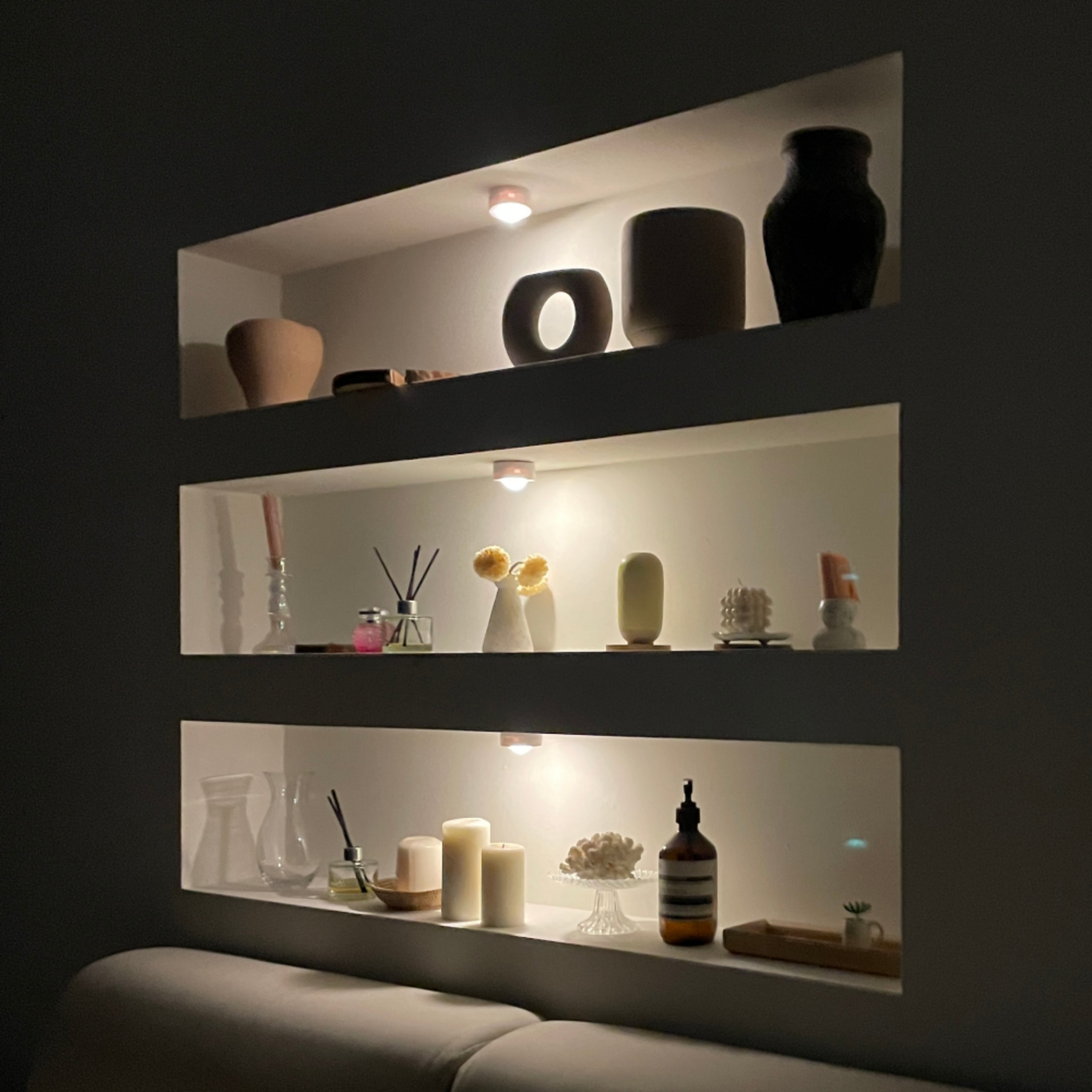 무드등 붙이는 무선 조명 아이방 수면등 간접조명 LED 조명등 건전지 침대 전등 미니