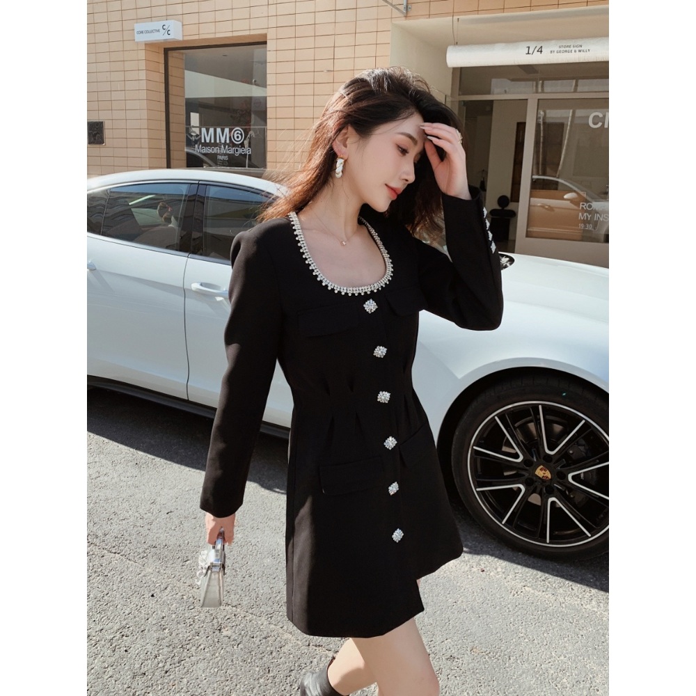 스퀘어넥 원피스 명품스타일 수입원피스 고퀄 결혼식 하이웨이스트 마이데몬 김유정 도도희 이미지 3