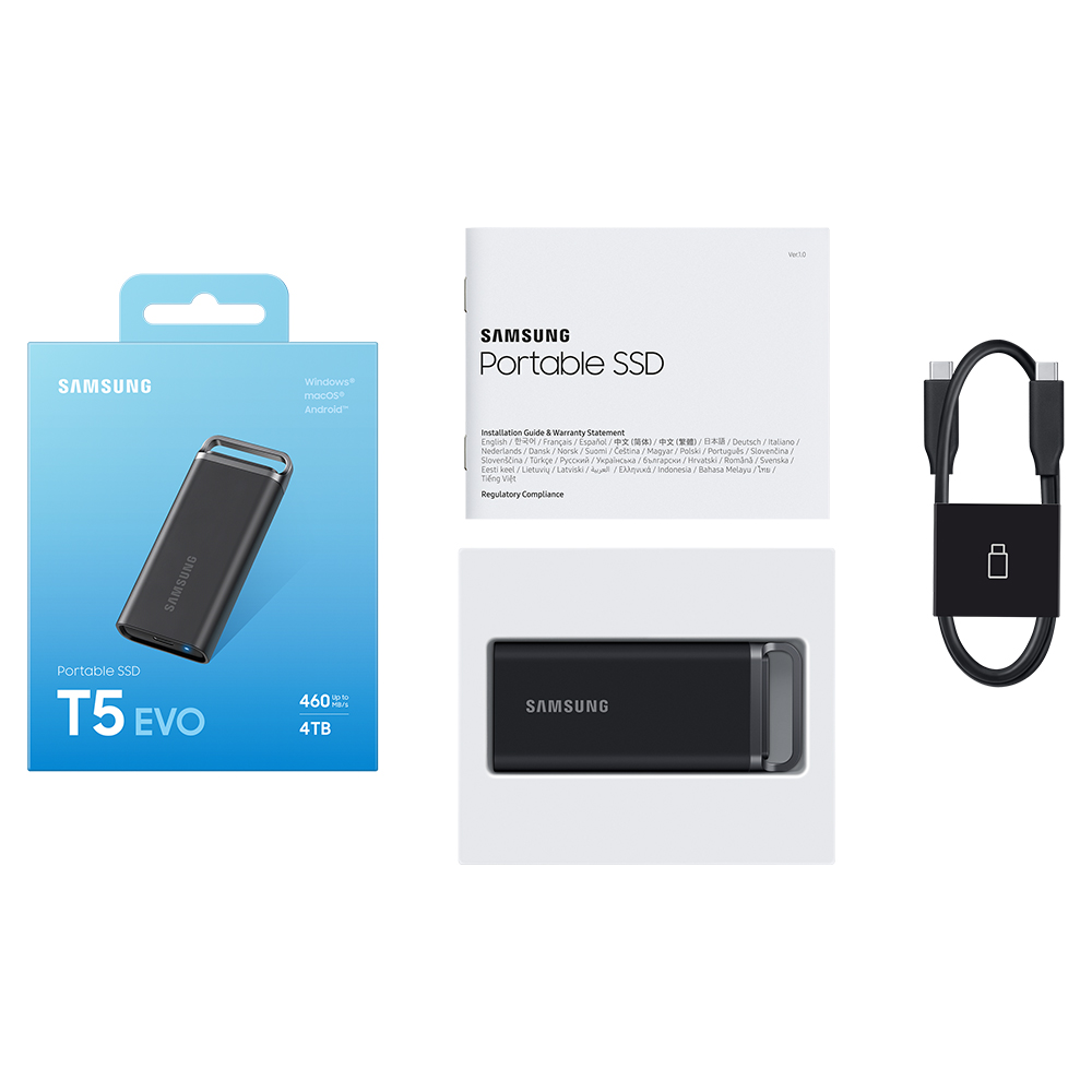 삼성전자 삼성 포터블 외장 SSD T5 EVO 4TB, 블랙 - 상세 이미지 4