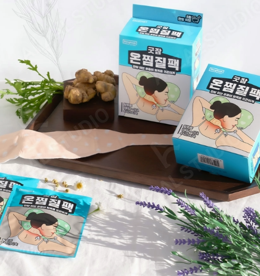 [10매입] 동국제약 굿잠 온찜질팩 목 어깨용 5입 2박스 / 온열패치 어깨 찜질패드 허브 발열 핫팩 - 상세 이미지 2